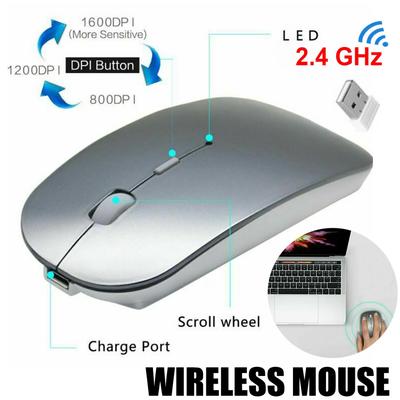Neue 2,4 GHz wiederaufladbare Maus, kabellose Maus, USB-Dongle-Mäuse für PC, MAC, Laptop