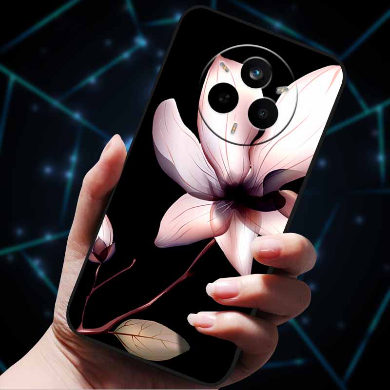 For Realme 14 Pro 5G Case 14Pro+ Soft Silicone Bumper 3D Flowers Emboss Phone Cases for Realme 14 Pro+ Plus Back Covers Shells