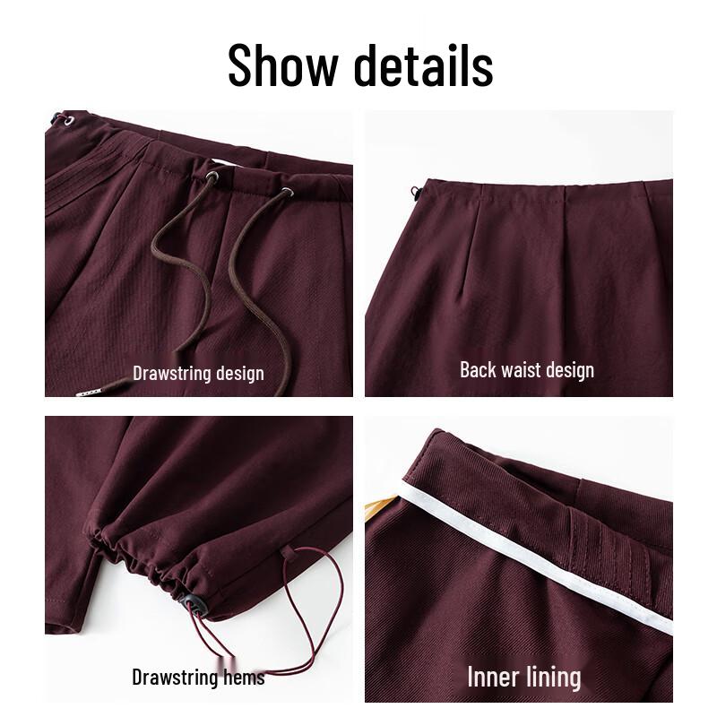 Women's High-Waist Water-Repellent Drawstring Cargo Pants