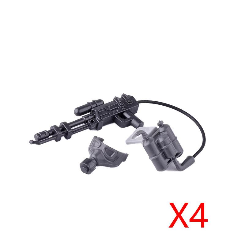 WW2 Military Scene Accessories Building Blocks Machine Gun Rifle Robot Wolf UAV MOC Bricks Toy