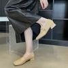 Square head Mary Jane shoes women's shoes thick heel with skirt temperament single shoes