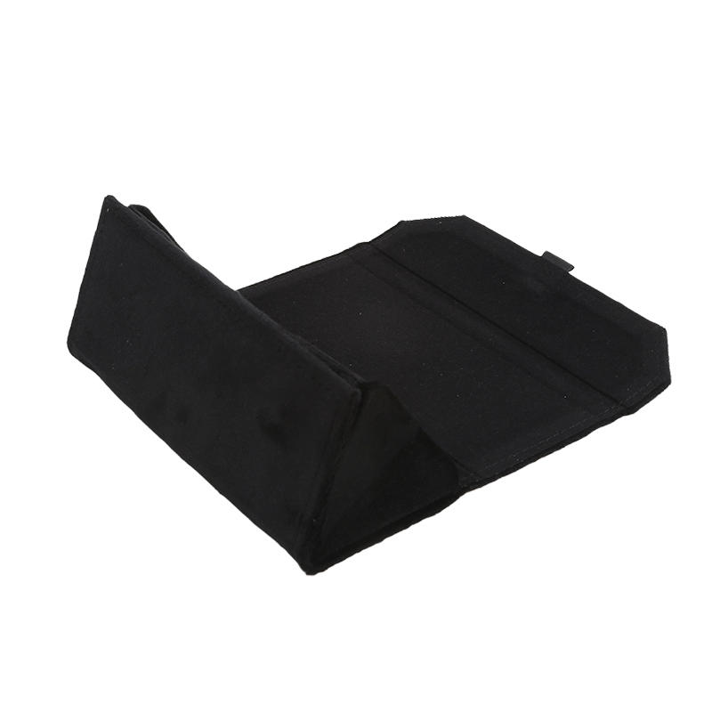1PC Velvet Triangle Folding Glasses Women Case Elegant Sunglasses Case Purse Hard Men Elegant Reading Glasses Box