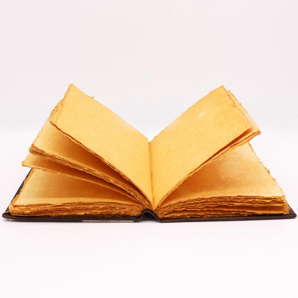 Handmade Leather Notebook Zinc Rose 200 Pages 26x18cm