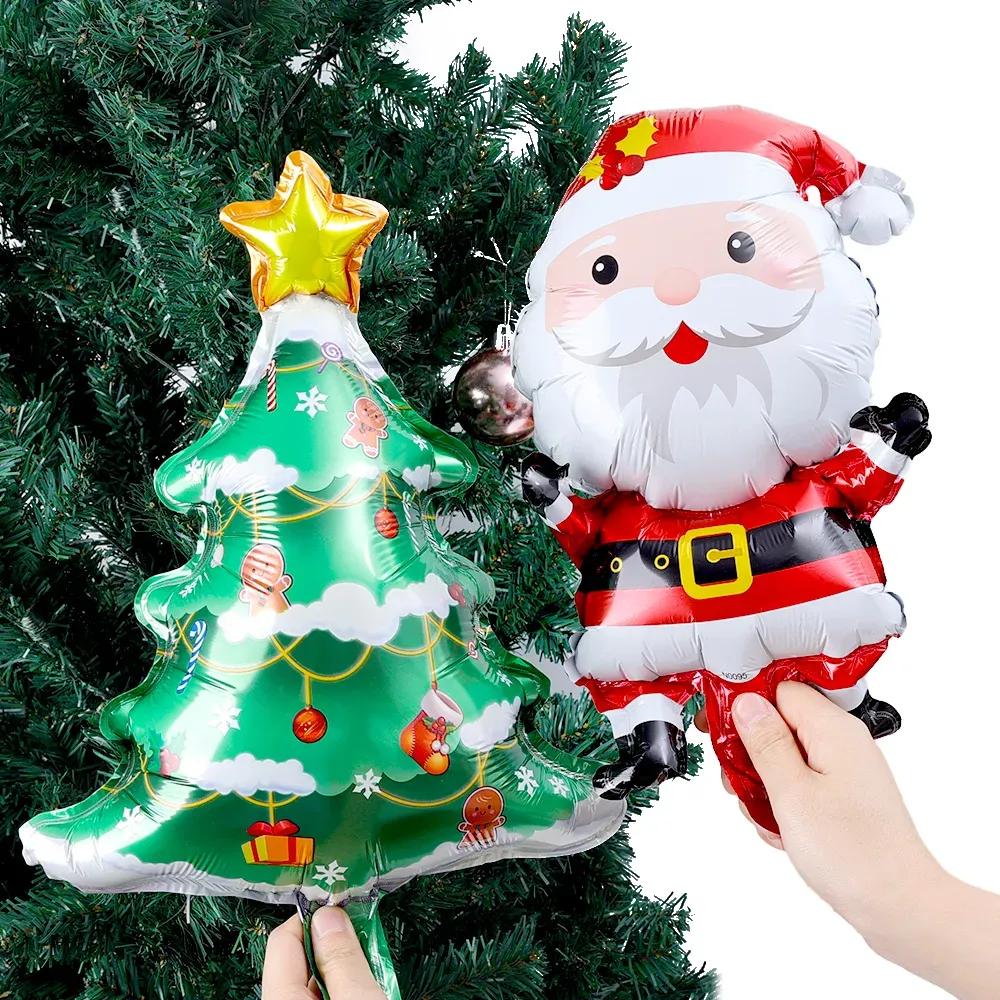 1-12 ks Vánoční hliníkové fóliové balónky Santa Claus sněhulák los balónkové tyčinky vánoční ozdoby na stromeček dětské hračky festivalové dekorace na párty