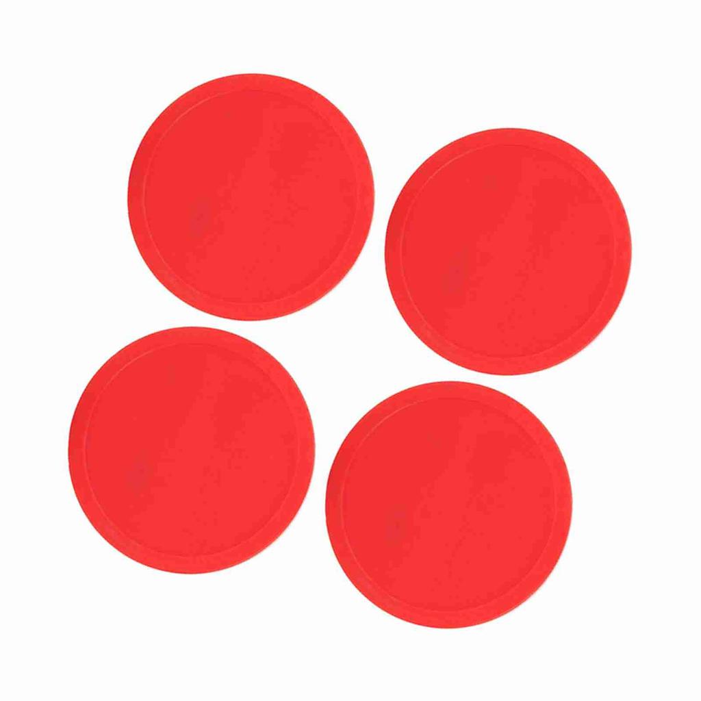 4 Pcs Plastic Air Ice Hockey Pucks Piece Replaceable for Tables Game Equipment(L)
