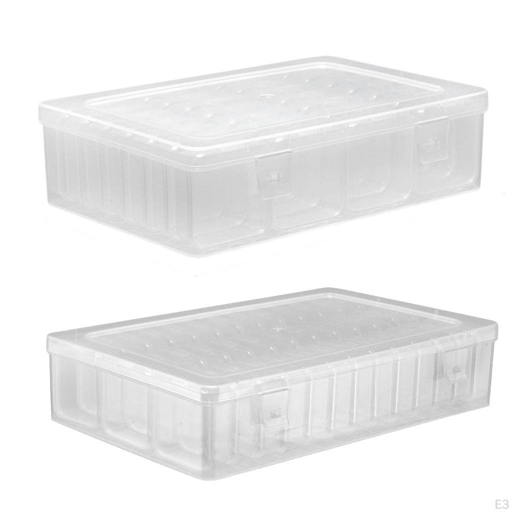 Small Bead Storage Organizer Box Mini Carry Case Empty with Lid Transparent Container for Fishing