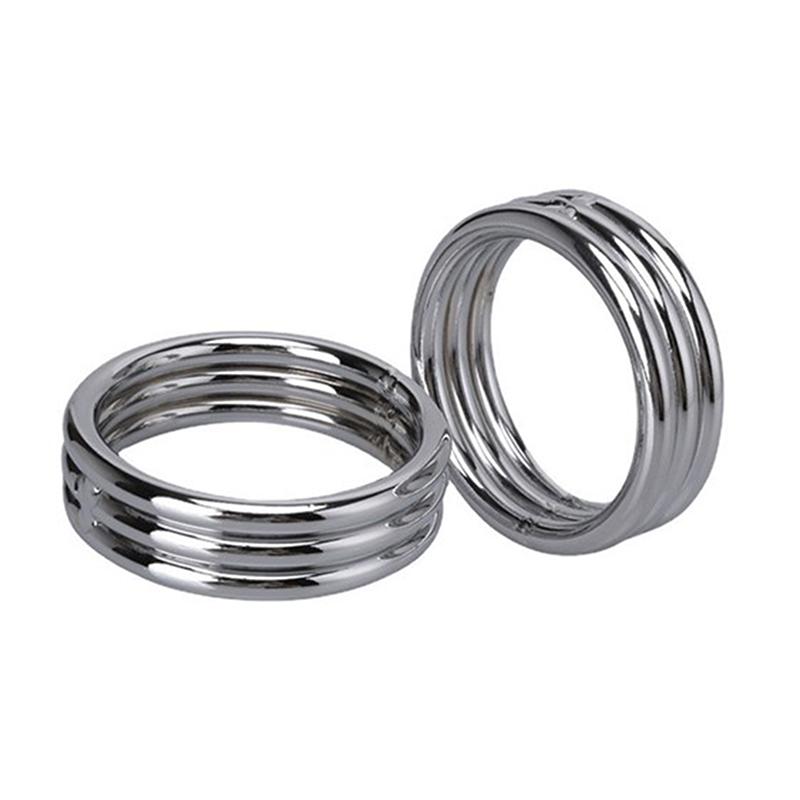 Stainless Steel Male Penis Training Ring Adult Sex Toy Sperm Locking Scrotal Restraint Ejaculation Delay for Male Sexual Health