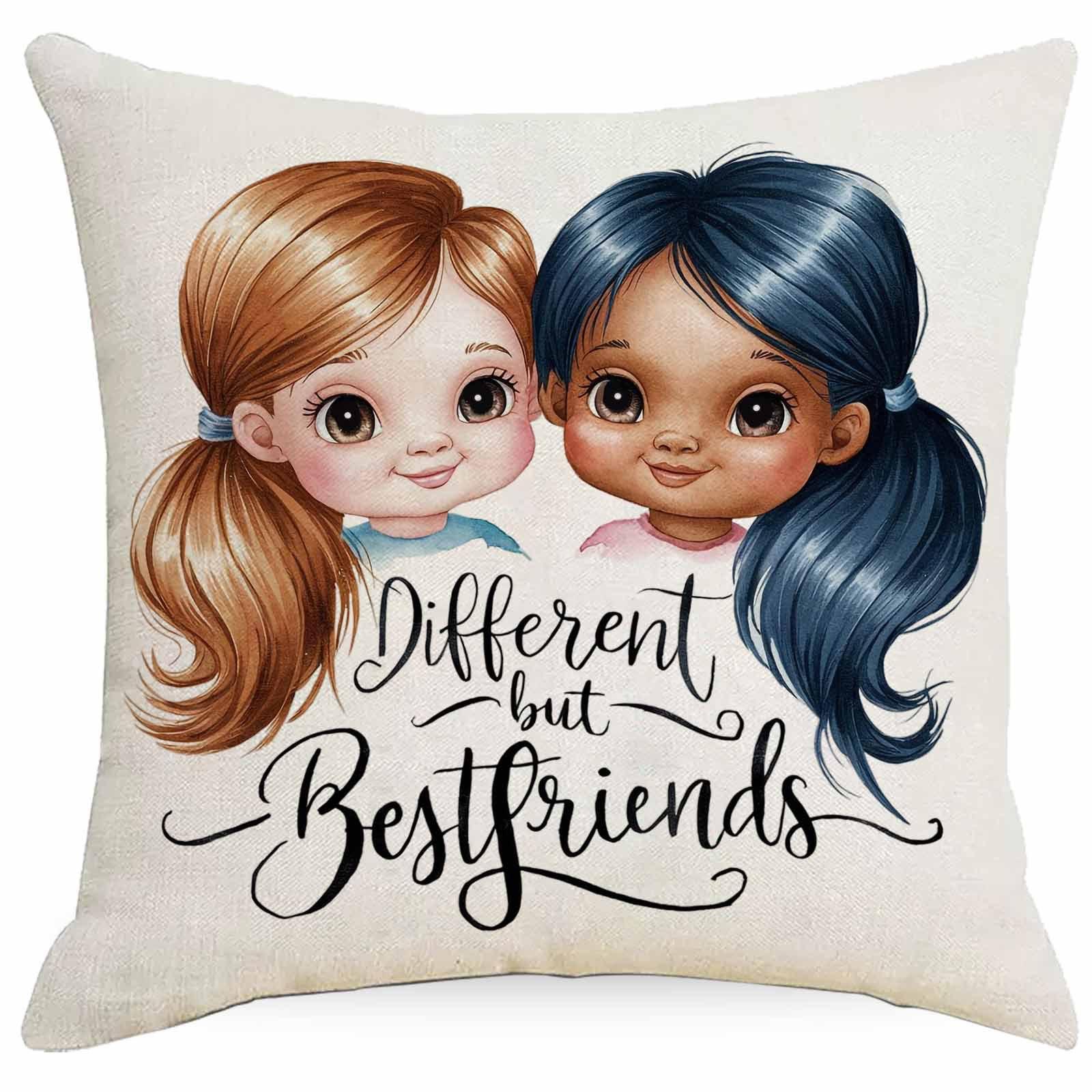

New Best Friend Creative Quotes Line Pillow Cover Living Room Sofa Bedside Pillow Premium Durable Quality Useful 45 * 45Cm
