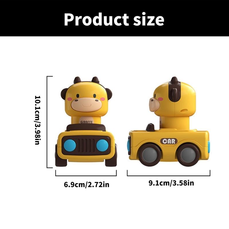 Toddler Toy Car Animal Shape Friction Toy Cartoon Fighter for Vehicle Exciting Cartoon Model for Toddlers Baby Toy Kids