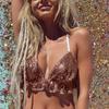 Party Music Festival Sequin Vest Women'S Sequin Suspender Wrap Chest Top Women