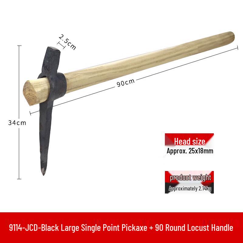 Naiduo Hand-Forged Pickaxe with Wooden Handle