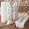 Dame mit Baby Kerzenformen Religiöse Silikonformen Gussform Ornament Bastelbedarf für Heimdekorationen