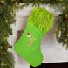 Thickened Christmas Alphabet Knitted Socks Green Candy Gift Bags  New Year Decoration