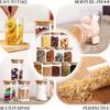 Glass jar with bamboo lid 280ml 10oz glass food storage container, suitable for kitchen spice jars, coffee jars, dried fruit jar