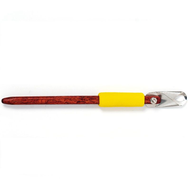 A84E-Pottery Carving Scraper Red Rosewood Handle Ring Single-Head Scraper DIY Texture Scraping Texture Carving Tool Dura