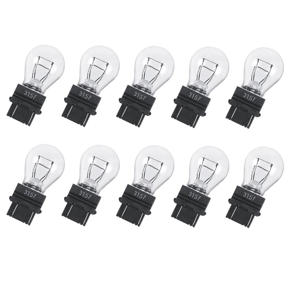 10pcs Universal 3157 Bright Light Bulbs Taillight Brake Lights Reverse Rear Stop Turn Signal Lamp Bulb For Car/Truck/Motorbike