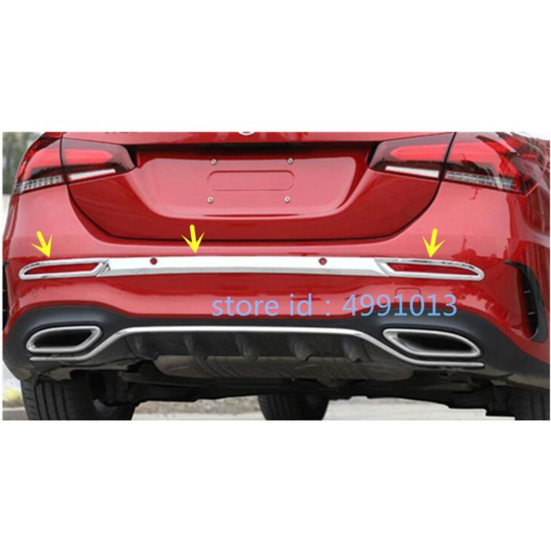 For Mercedes Benz A Class W177 A180 A200 A250     Cover Rear Fog Light Trim Strip Bumper Frame Plate Lamp Trunk