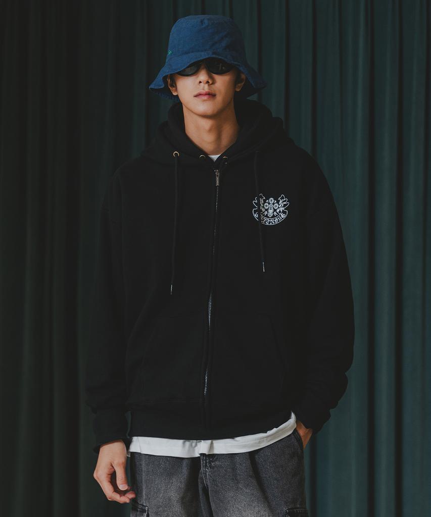 Alvinclo Cross Overfit Reißverschluss Hoodie Azh886 (2 Farben)
