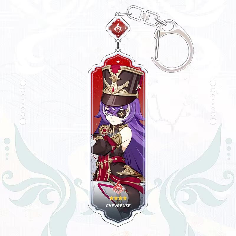 Portachiavi Anime Linnea Flins Durin Mualani Furina Arlecchino Accessori Portachiavi Genshin Impact Ciondolo Carino per Borsa Portachiavi Regalo
