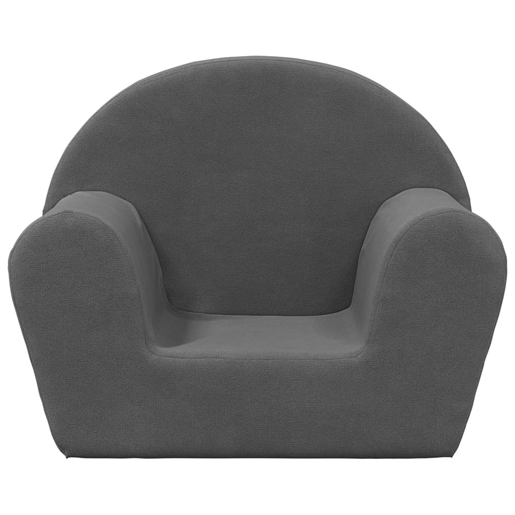 Children S Sofa Anthracite Soft Plush