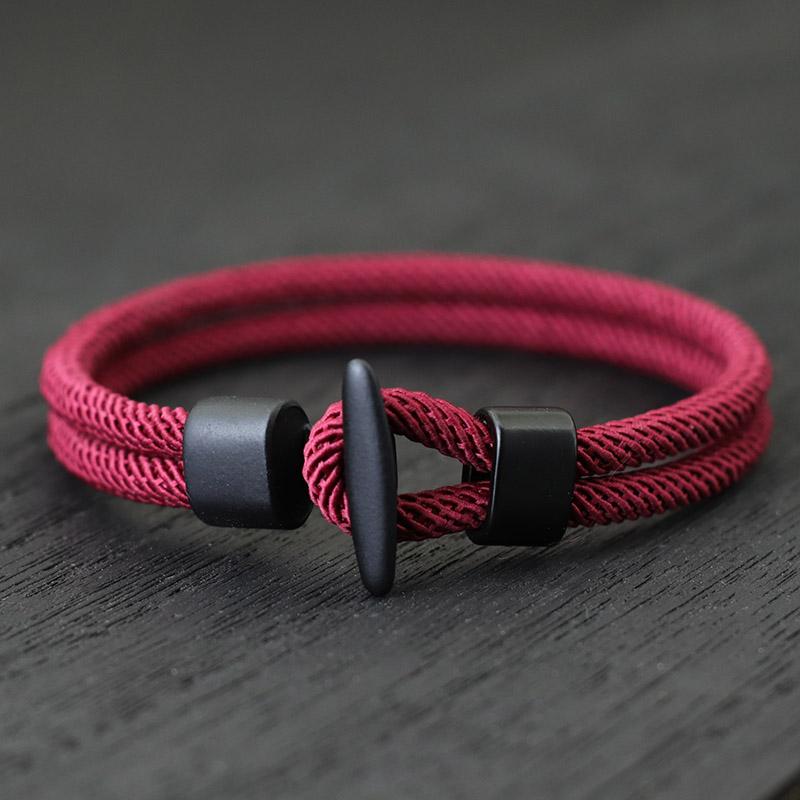 New Rope Bracelet Homme Hiphop Outdoor Camping Adventure Braclet Pulsera Roja Tela Hand Accessories Viking Jewelry Punk Joias