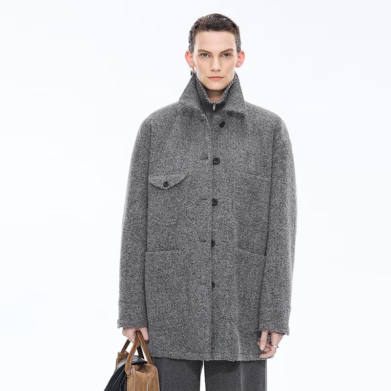 JNBY Wool Blend Loose-Fit Lapel Jacket