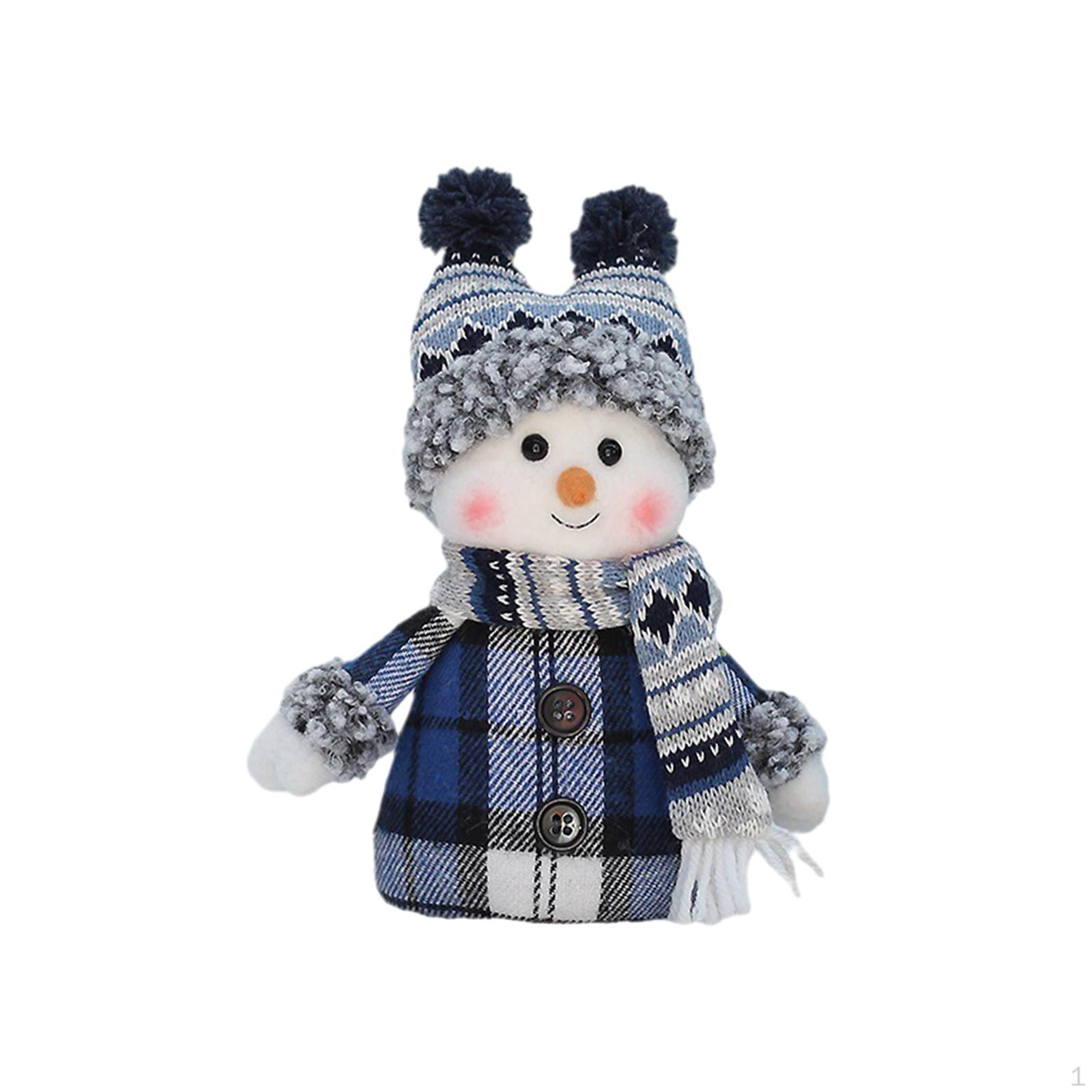 

Рождественская кукла-снеговик с декором в виде шляпы, коллекционная милая игрушка, декоративный реквизит для фотосъемки Style B