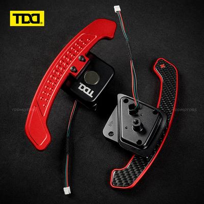 TDD Magnetic Paddle Shifters For Skoda 2019 Octavia VRS Superb Kodiaq Glossy Forged Carbon Fiber Front Aluminum Alloy Back