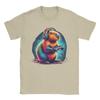 Capybara Gaming Video Game Colorful Capybara Gamer Mens T Shirt  Amazing Tee Shirt Short Sleeve Round Collar TShirts Cotton