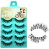 5 Pairs Charming Women's False Eyelashes Cross Natural Looking Fake Eye Lashes