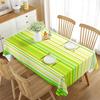 Striped Tablecloth for Rectangle Tables, Abstract Geometric Stripe Polyester Geometric Table Cloth for Kitchen Dining Room