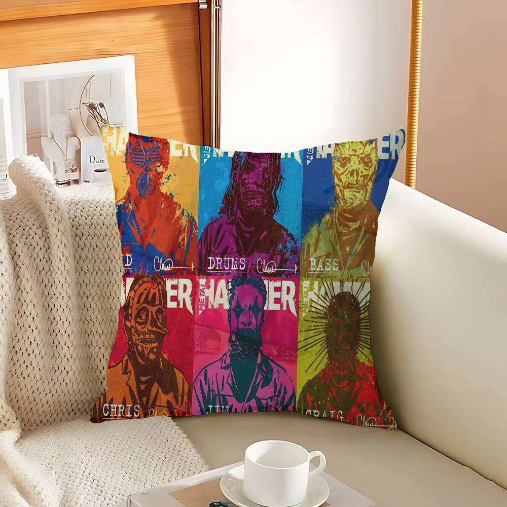 Band S_SlipknotS Pillow Anime Pillow Sofa Bed Head Pillow Cover Cushion Cover 45x45 cm Fashion