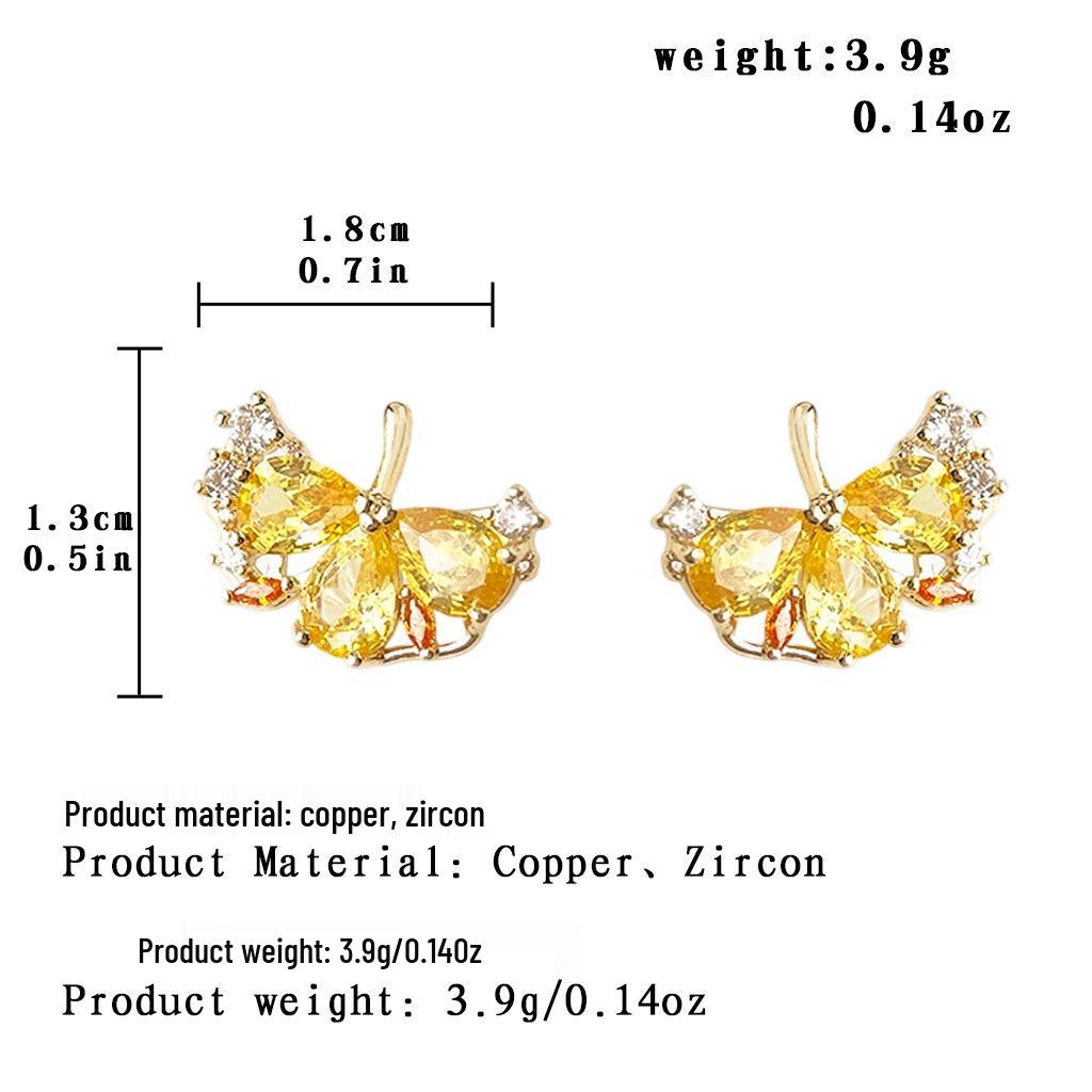 Осенне-зимние серьги-гвоздики  Клевер  с цирконами: Французские украшения: легкая роскошь и универсальность, трансграничная торговля