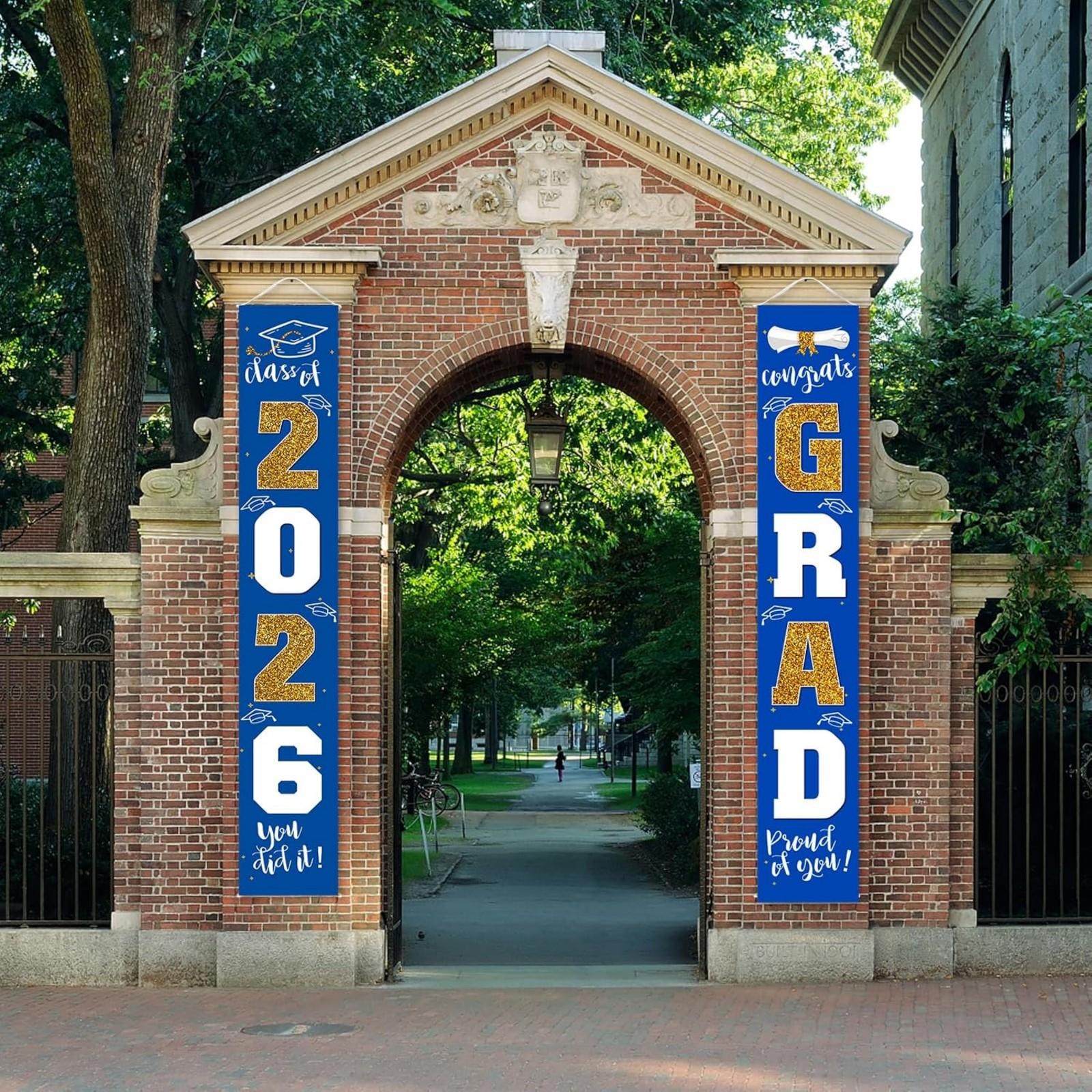 

Graduation Theme: Flag-wearing Graduates Hats Graduation Party Decorative Banners And Couplets One Size