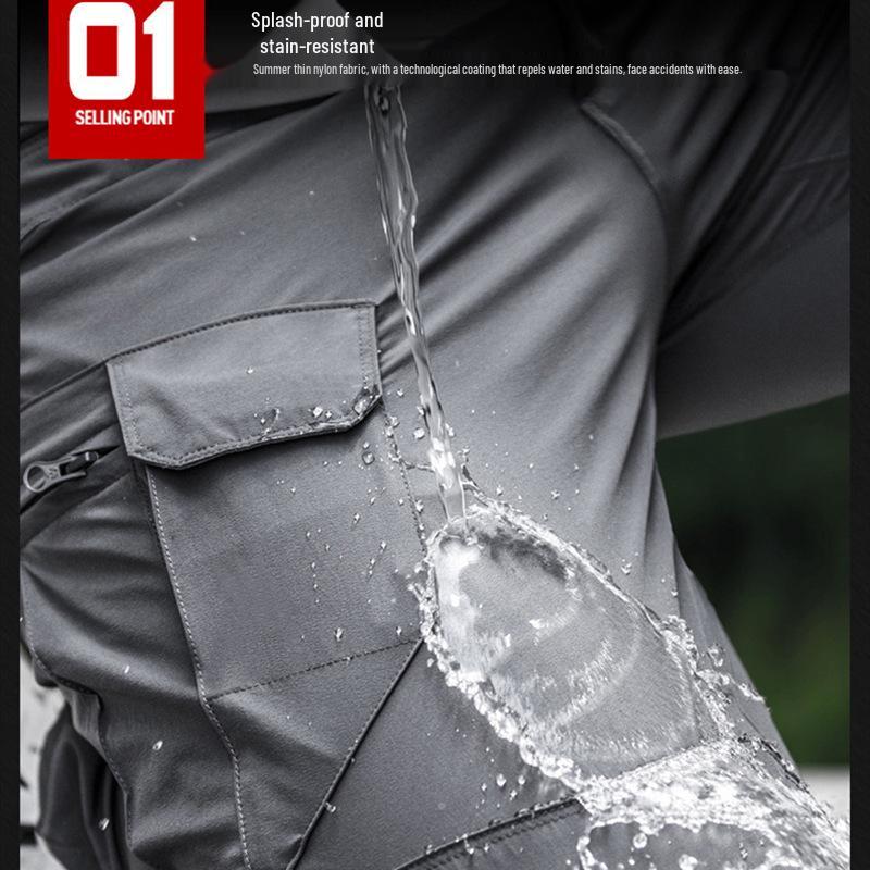 Men's Quick-Dry Ice Silk Elastic Hiking & Workwear Pants