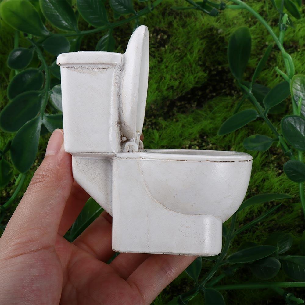 

Миниатюрная смоляная белая кукольная принадлежность, туалет, миниатюрная мебель для кукольного домика, имитация белый