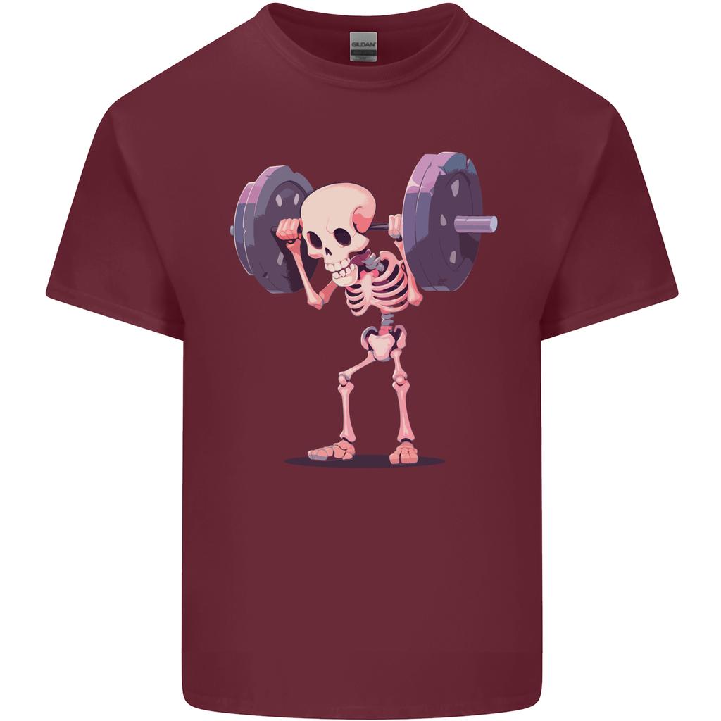 Gym Skeleton Bodybuilding Training Top Unisexs Light Cotton TShirt