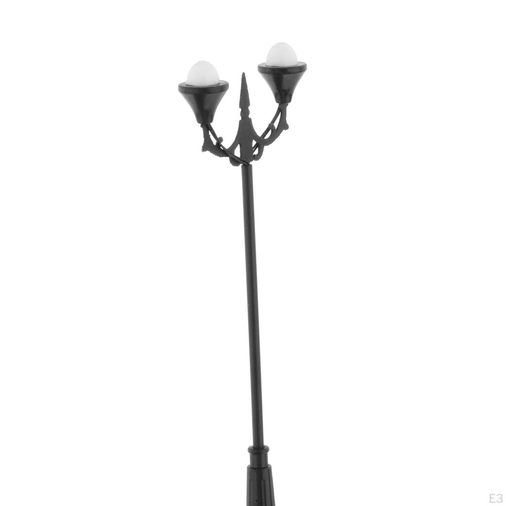 10 Pieces 1:100 Mini Street Lights Miniature Garden Lamp Decor Adornment Accessory