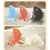 Wall Cat Self Groomer Removable Skin Friendly Fish Shape Rubbing Post Corner Cat Face Massager with Catnip Bell Grey
