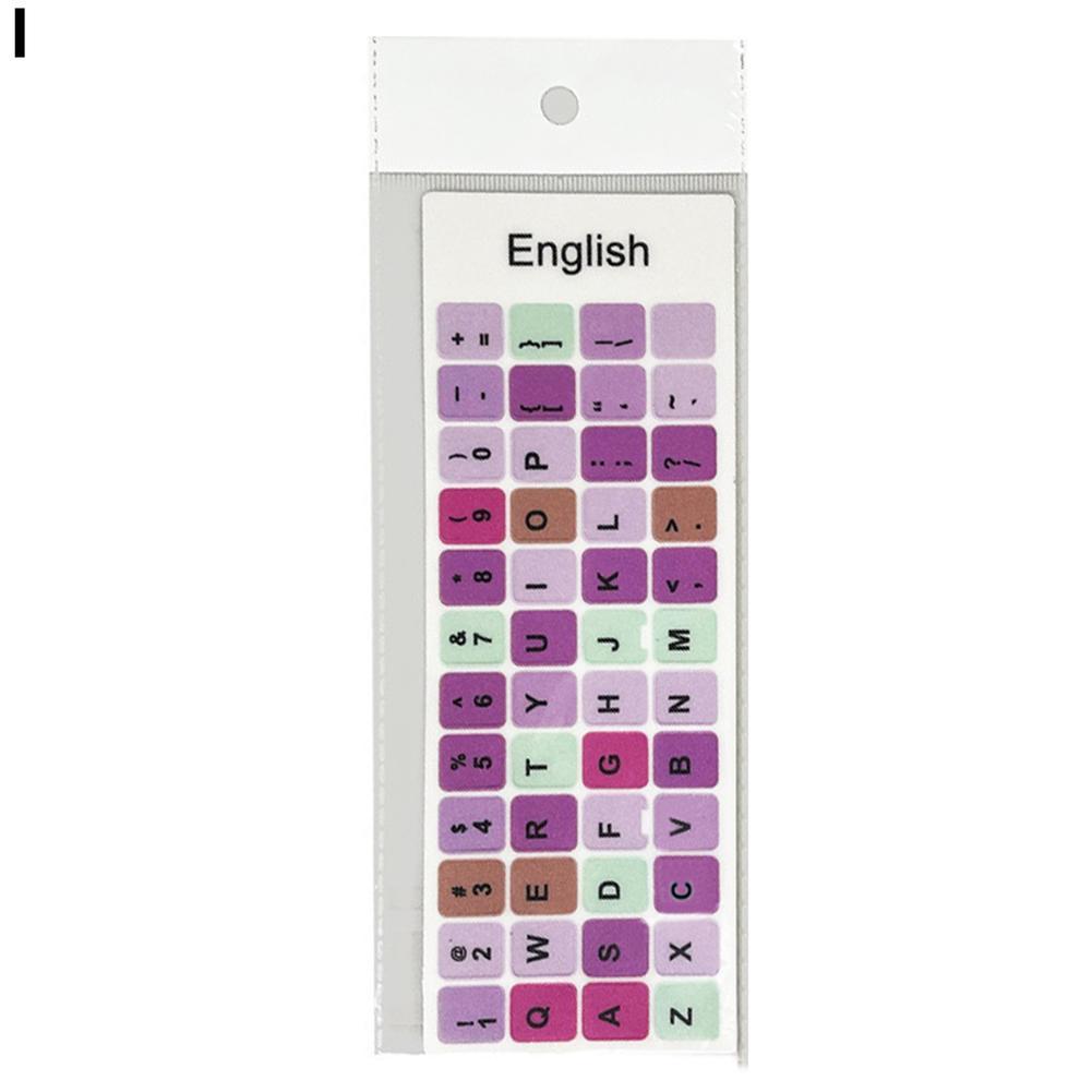 Laptop English Keyboard Stickers Macaron Color Key Stickers Desktop Computer Stickers Frosted Repair Film