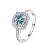 Bague Ringen Trendy Sterling Silver S925 Wedding Ring 1ct 2ct D-COLOR Moissanite Jewelry For Women GRA Certificate Resizable Size
