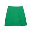 Otoño 2023 Skort de Cintura Alta Multicolor con Abertura en el Bajo para Mujer