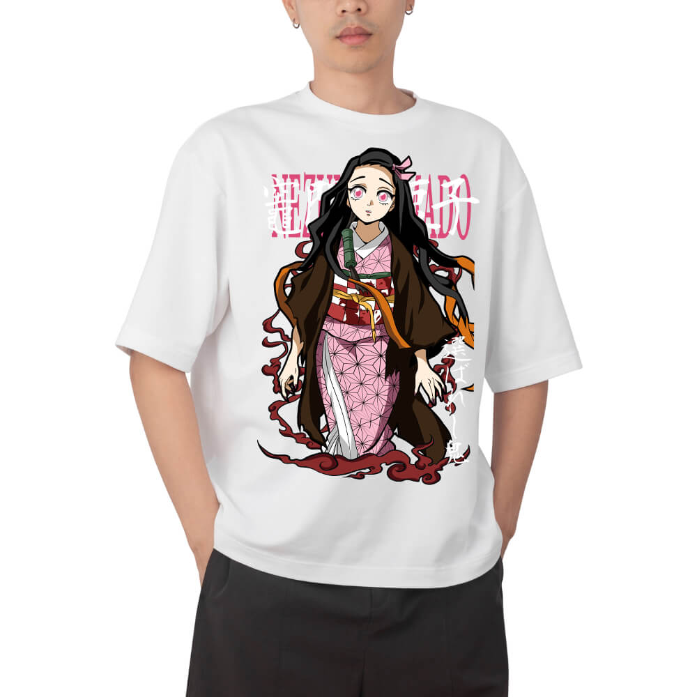 Demon Slayer Tanjiro Kamado Hinokami Kagura Flame Circle Anime Print T Shirt Men 2026 Summer Casual Streetwear Oversized Cotton