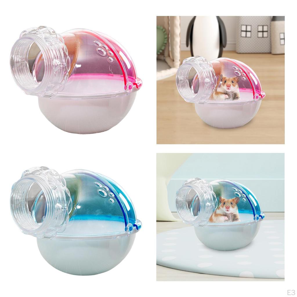 Hamster Sand Bath Bathtub External Cage Mounted Container Box Detachable Bathroom for Gerbil