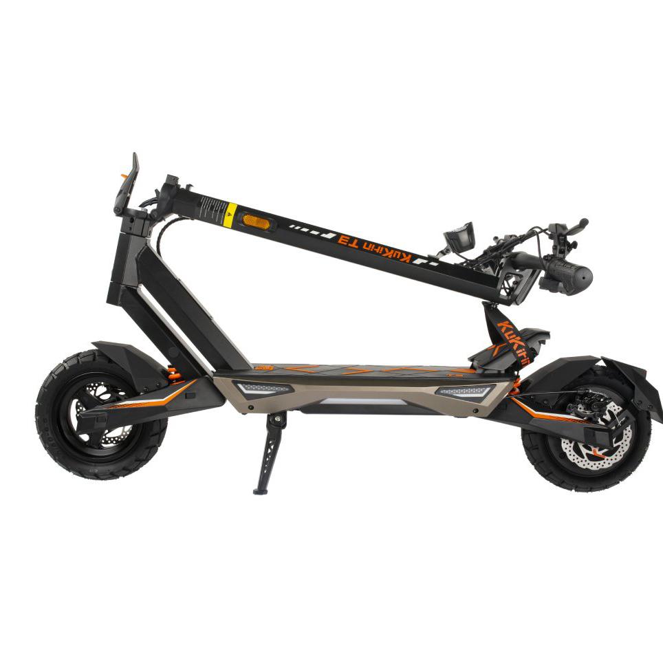 KuKirin T3 Adult Folding Electric Scooter, 800W Motor, 48V 15.6Ah Battery, 10‑Inch Vacuum Tires, IP54 Waterproof Rating