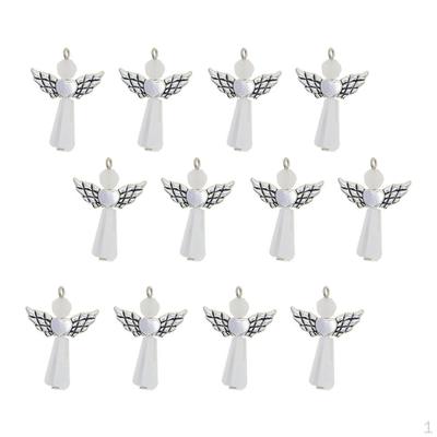 12 pièces pendentifs ange breloques de chaîne pour blanc