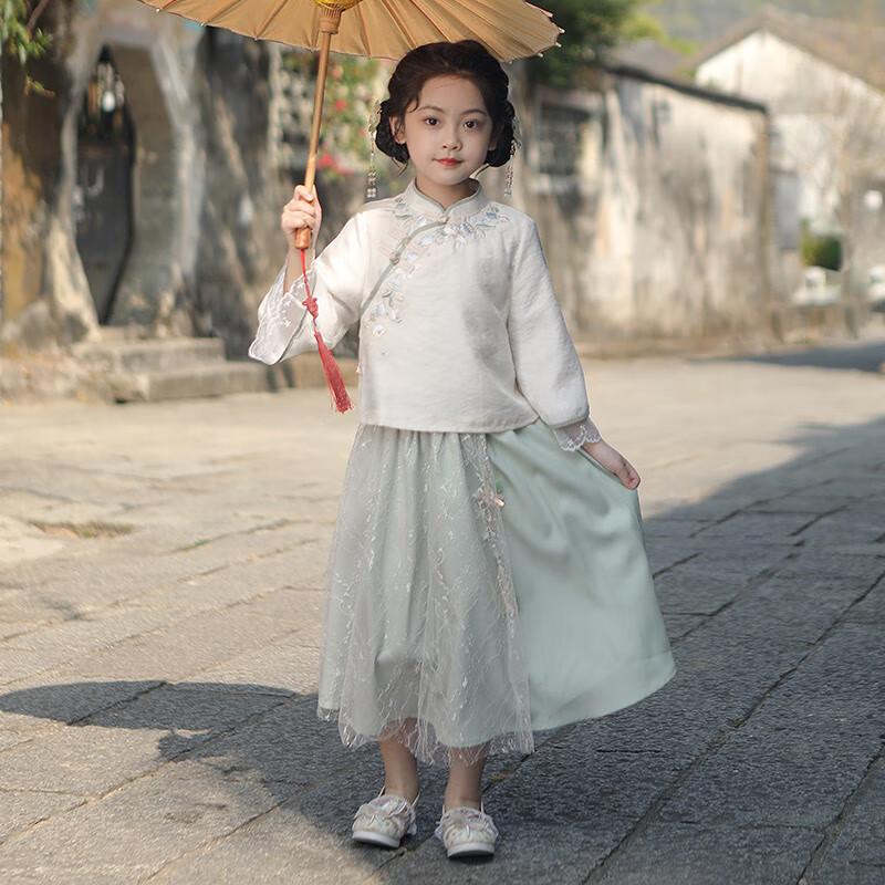 Qiboh Girls' Hanfu New Chinese Style Set 2025