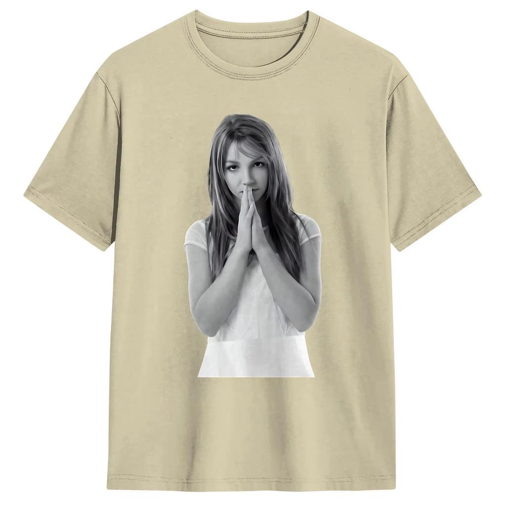 Britney Spears Y2K Print T-shirt Unisex Summer Cotton Vintage Short Sleeve Streetwear Women And Men T-shirt