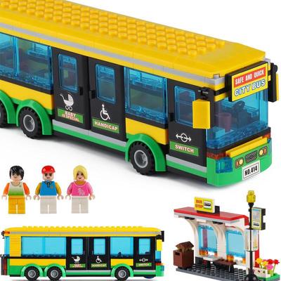 Envy Blocos de Montar Brinquedo Modelo de Ônibus Escolar de Dois Andares Infantil de Porcelana