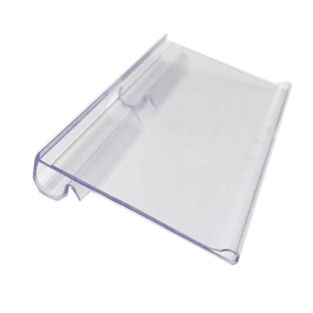 50PCS Double Line Hook Label Holder Transparent Price Tag Display Holders Supermarket